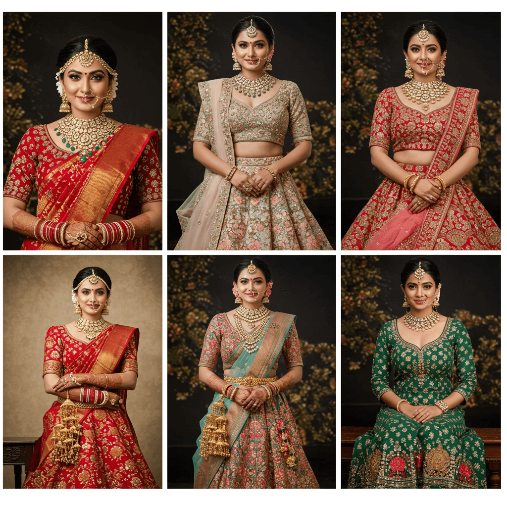 Customized bridal looks for haldi, mehndi, sangeet, wedding & reception